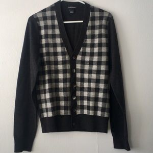Club Monaco Plaid Wool Cardigan Sz XS